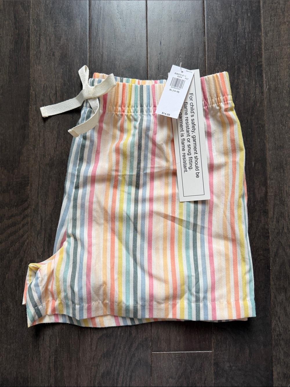 NWT Old Navy Girls' Multi-Color Stripe Pull-On Pajama Shorts